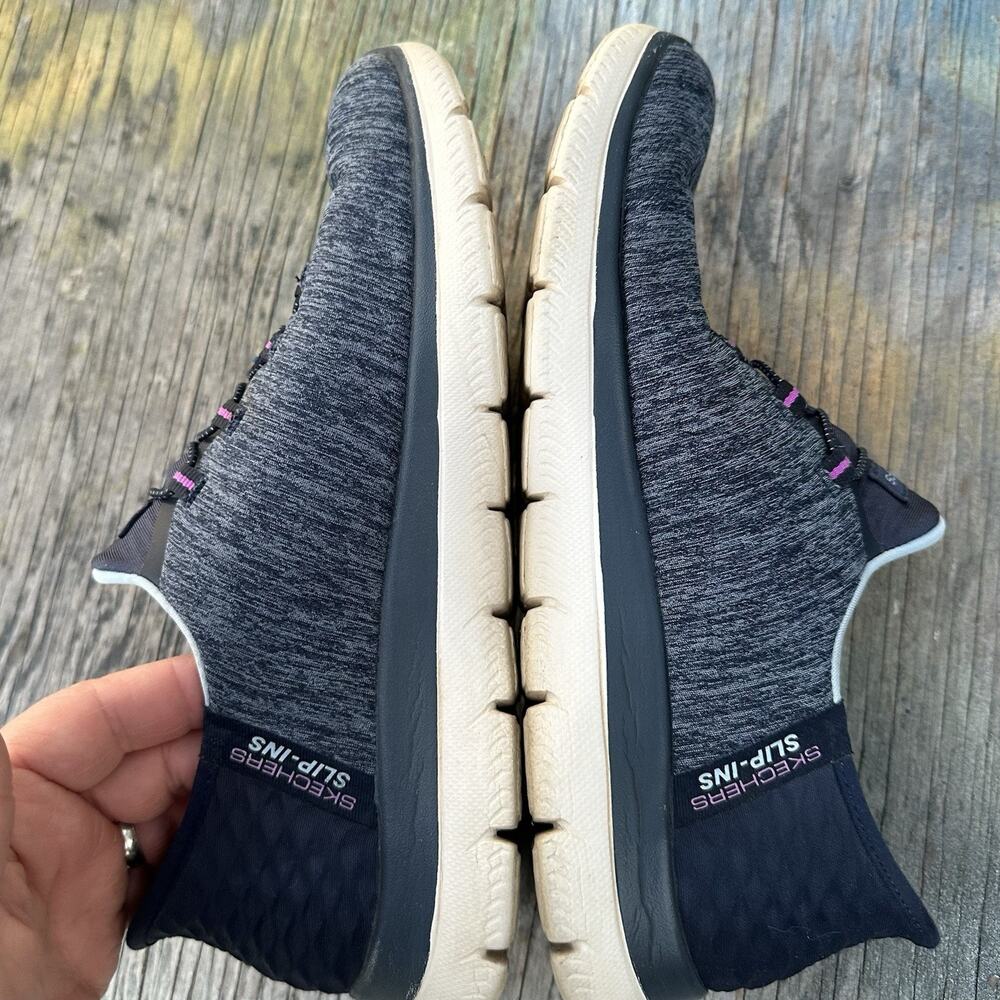 Skechers Slip-Ins Women's US Size 8 Navy/Purple Sneakers Shoes Style 850 - Picture 7 of 13